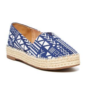 Chase & Chloe New Espadrilles Jute Platform Flats Slip-On NIB Women's 8